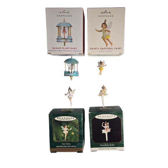 Set of 4 Hallmark Mini Fairy Keepsake Ornaments List in Description - Picture 2 of 7